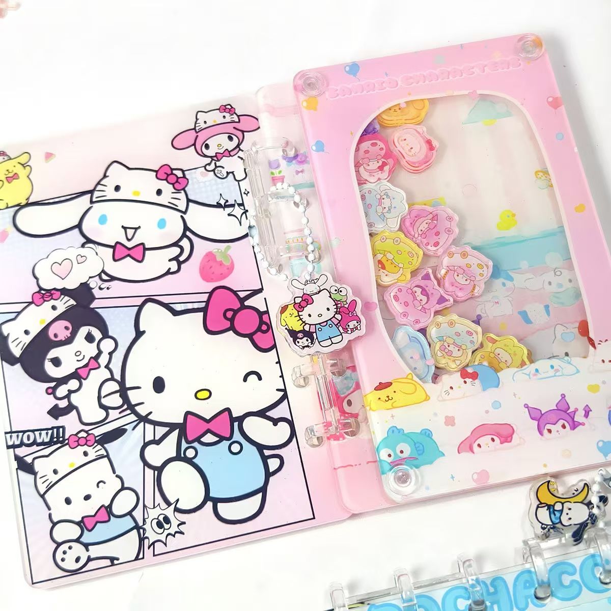 【Multi-Repurchase】Acrylic sheet shaker notebook (loose-leaf A7)