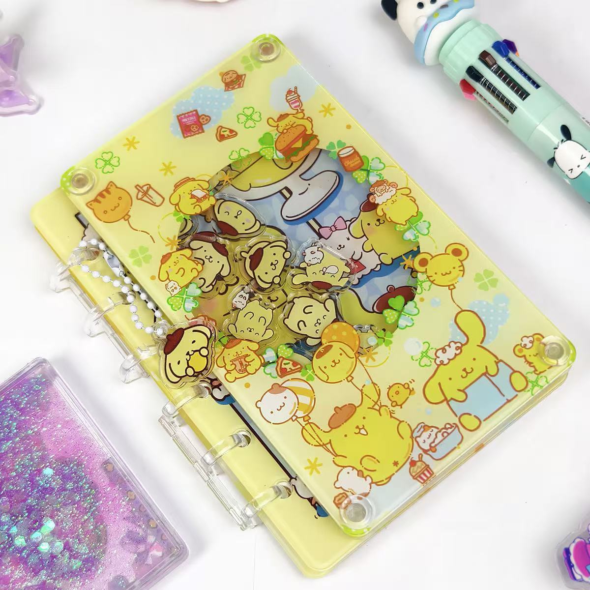 【Multi-Repurchase】Acrylic sheet shaker notebook (loose-leaf A7)