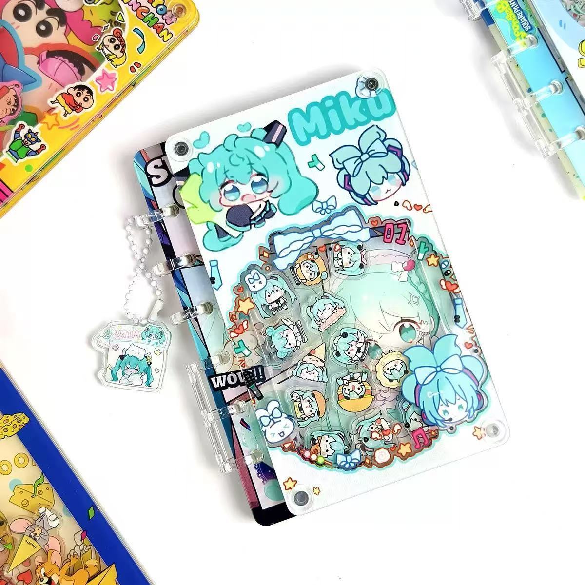【Multi-Repurchase】Acrylic sheet shaker notebook (loose-leaf A7)