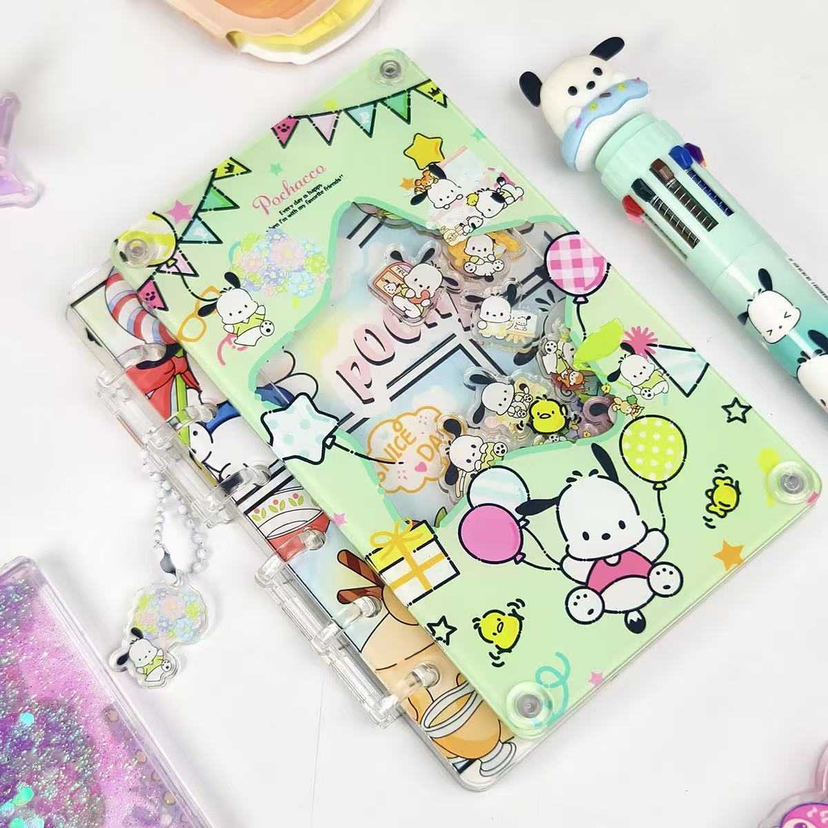 【Multi-Repurchase】Acrylic sheet shaker notebook (loose-leaf A7)