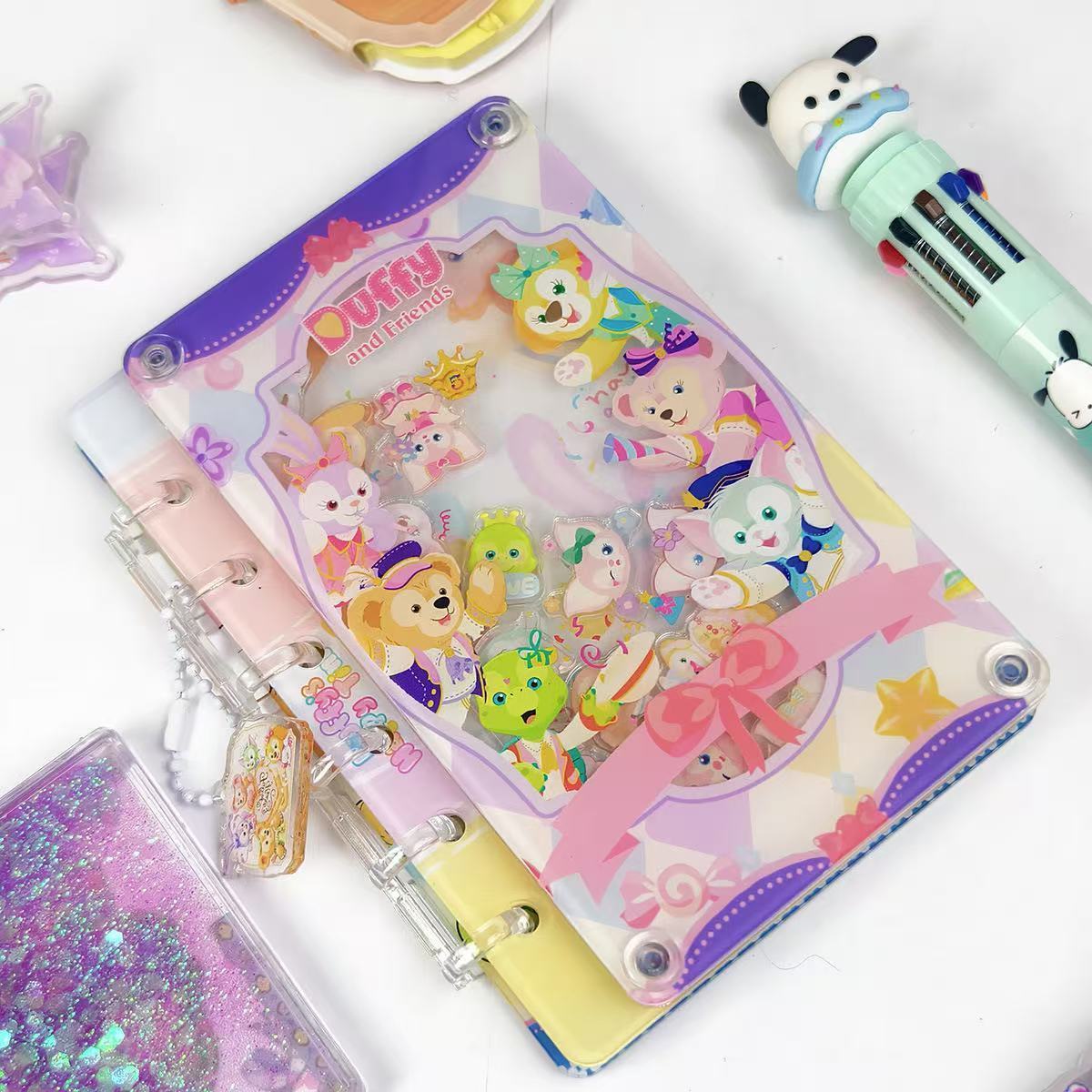 【Multi-Repurchase】Acrylic sheet shaker notebook (loose-leaf A7)