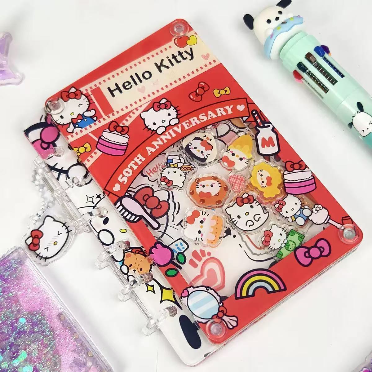 【Multi-Repurchase】Acrylic sheet shaker notebook (loose-leaf A7)