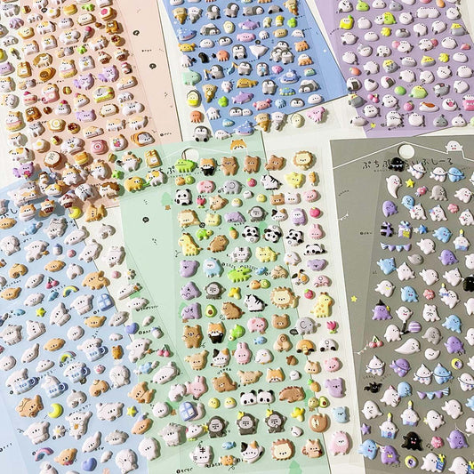 Mini Cute Puff Stickers: 3D phone case decals