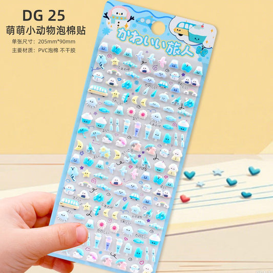 Camping Trip Puff Stickers: 3D phone case decals