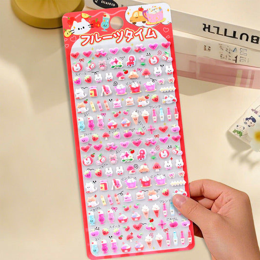 Beverage Party Puff Stickers: 3D phone case decals