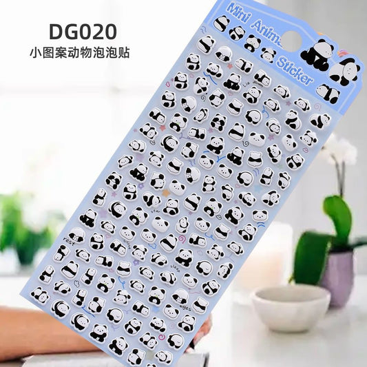 Lovely Panda Puff Stickers: 3D phone case decals