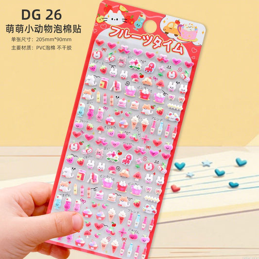 Beverage Party Puff Stickers: 3D phone case decals