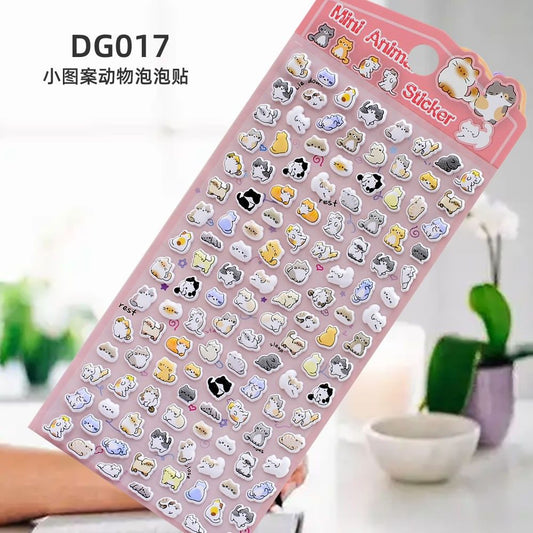 Cute Little Kitty Puff Stickers: 3D phone case decals