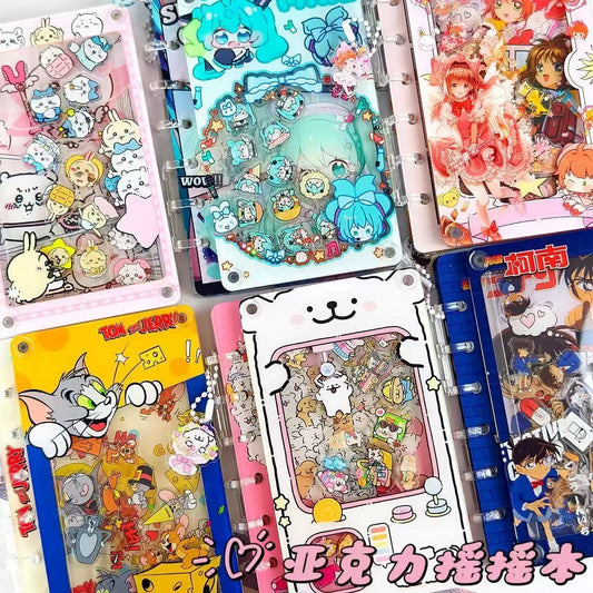 【Multi-Repurchase】Acrylic sheet shaker notebook (loose-leaf A7)